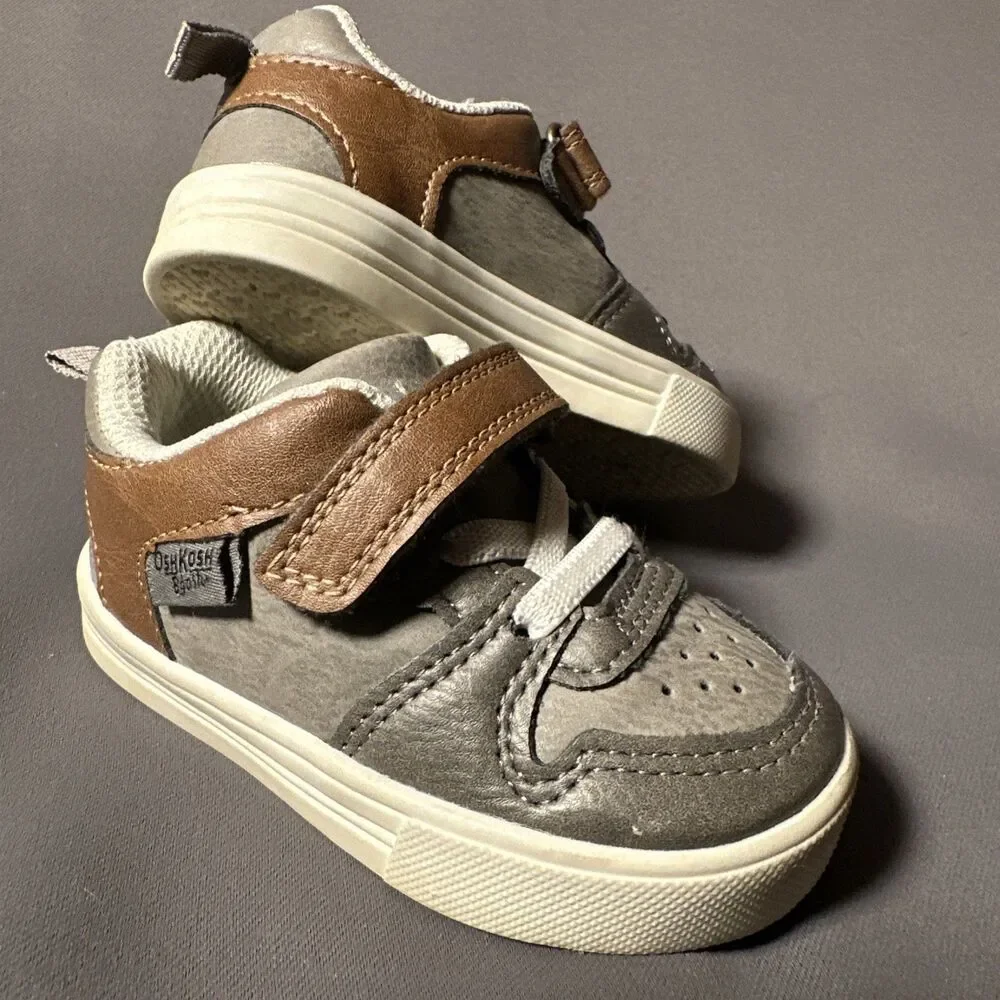 OshKosh B’Gosh Sneakers 4 M Toddler Gray Brown Eur 19 11.4 CM Osh Kosh Classic